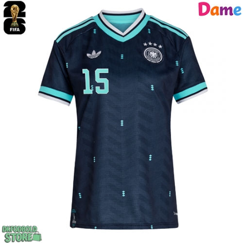 Tyskland Nico Schlotterbeck #15 Replika Udebanetrøje Dame VM 2026 Kortærmet